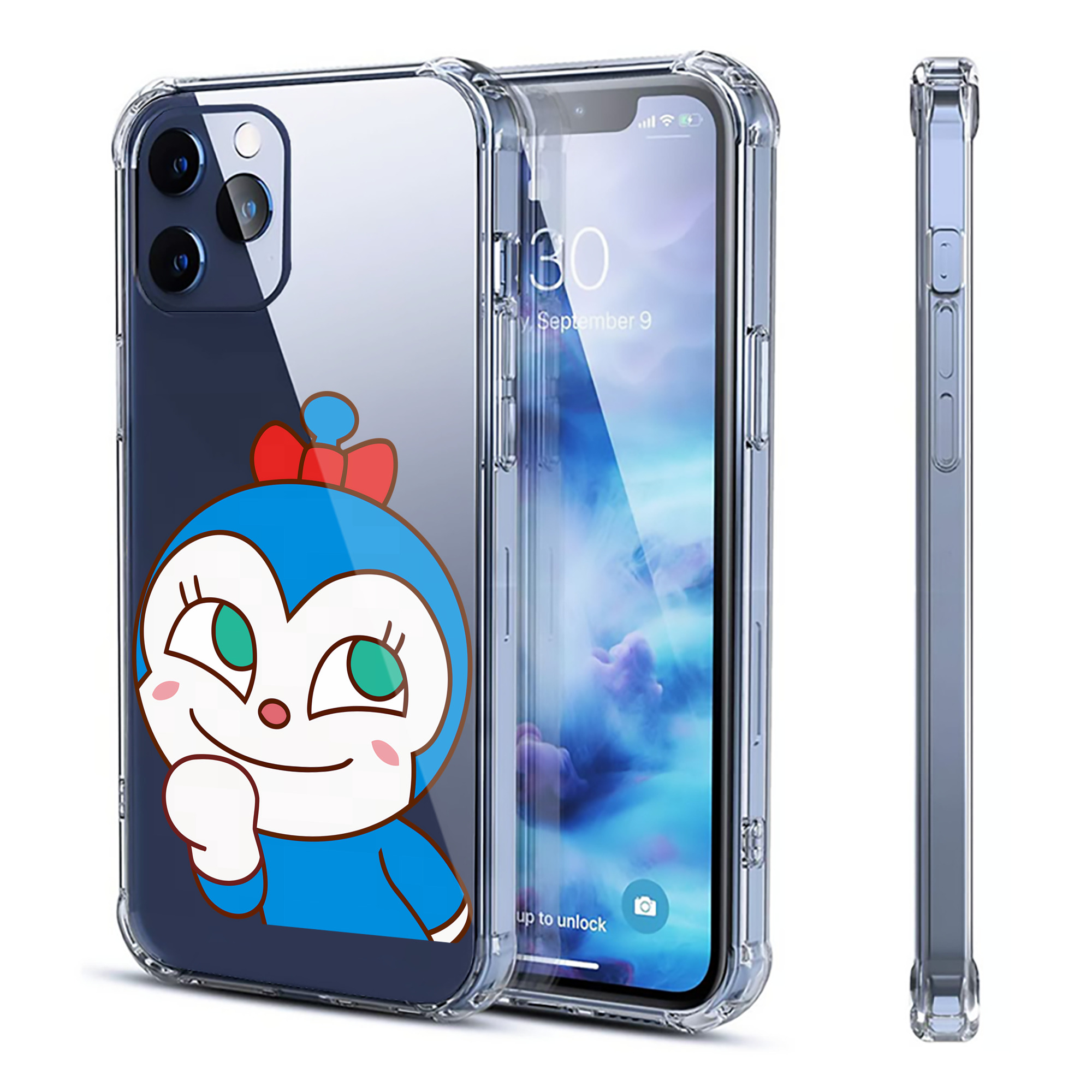 （画像用） アンパンマン Anpanman 【iPhone 12シリーズ対応】透明スマホケース（クリアソフトケース）